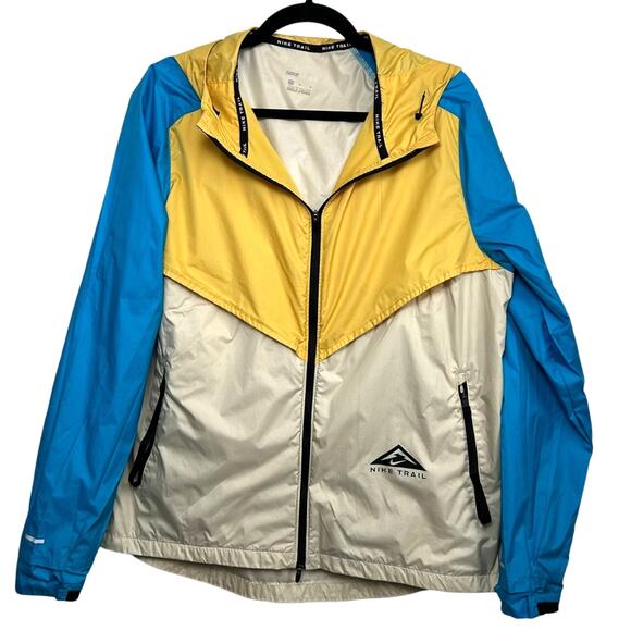 Nike Windrunner Solar Flare Trail Jacket Mens L Hooded Colorblock Windbreaker - Picture 3 of 16